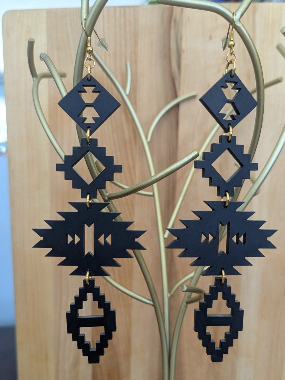 Black Blanket Earrings